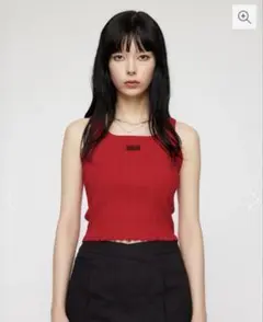 LAGUA GEM RIB KNIT LOGO タンクトップのサムネイル