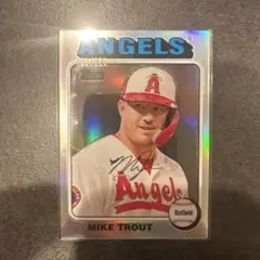 マイク・トラウト直筆サイン入りフォト マイク・トラウト サインプリント証明書付フレーム5cの通販 by