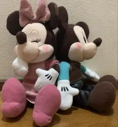 ミッキー&ミニー　ルビー&ミントショコラペアぬいぐるみ