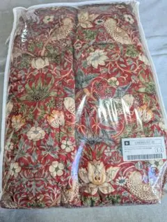 新品未使用 西川 ウィリアムモリス羽毛肌掛けふとん150×210布団 いちご