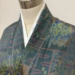 KN6774 大島紬 身丈159cm 着物 正絹のサムネイル