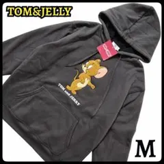 【新品】トムとジェリー パーカー トレーナー 刺繍 裏ボア M