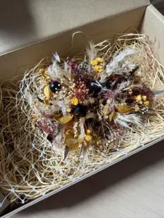 ドライフラワー ヘアコーム イエロー