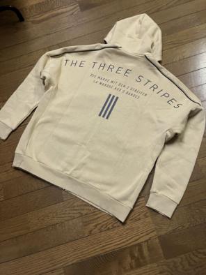 adidas アディダス フルジップパーカー サイドポケット付 裏起毛