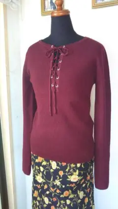 【新品】forever21ニット カットソーワインカラー