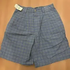 GAP チェック柄 ショートパンツ W28 90's 未使用　ブルー