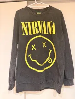 ニルバーナ　NIRVANA 長袖 ヴィンテージ　ロンTシャツ 黒 L