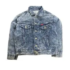 7AS17 デニムジャケット　Gジャン L アメカジ　ショート丈　ブルー　古着