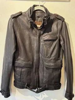 Johnbull ジョンブル レザーライダースジャケット ブラウン