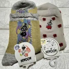 新品MOOMINシリーズ靴下２足組リトルミイLillaMyムーミン谷のなかまたち