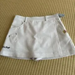 ホワイトストライプキュロットスカート