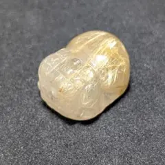迫力満点 ゴールド タイチンルチル 貔貅 ヒキュウ 金針水晶のエナジー 1点限り