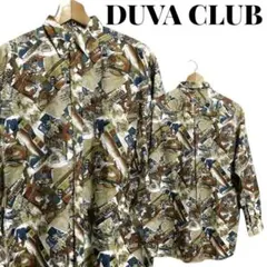 DUVA CLUB デューバクラブ 総柄 レトロ柄 ボタンダウンシャツ Mサイズ