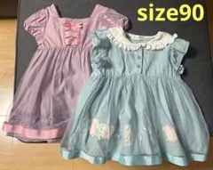 ルルアミ☆ディズニーコラボ！ラプンツェル&ダンボワンピース♡size90♡