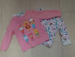 西松屋 アンパンマン 長袖Tシャツ ピンク 総柄