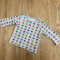 MIKI HOUSE FIRST ドット柄 長袖トップス