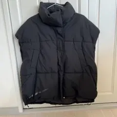 ノースリーブ ジャケット ブラック ダウンベスト レディースファッション