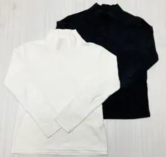 【まとめ売り】UNIQLOユニクロ リブ編み ハイネック 長袖 フリース 150