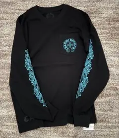 CHROME HEARTS ブルー セメタリークロス 長袖Tシャツ ロンt