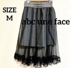 ♡abc une face♡ アーベーセーアンフェイスベルト付きチュールスカートのサムネイル