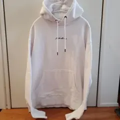 MATIN AVENIR　ロゴ刺繍ホワイト フード付き パーカー　M 朝倉未来