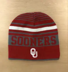 SOONERS ニット帽 ビーニー レッド グレー