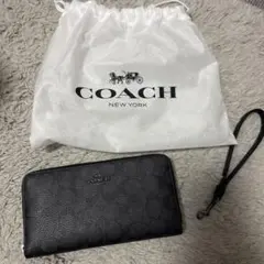 COACH SIG ACRD ZP ARND 長財布 - メルカリ