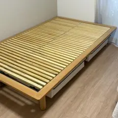 【送料込み】【美品】　セミダブル　ベッドフレーム　無印良品 木製ベッドフレーム | 無印良品