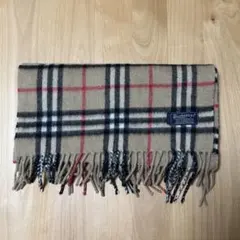 【美品】 Burberrysマフラー カシミヤ ベージュ チェック