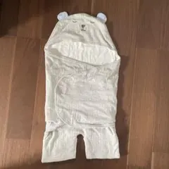くま耳付き ベビーおくるみ ブランケット