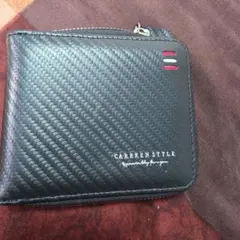 CARRKEN STYLE 二つ折り財布 ブラック カーボン調