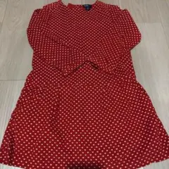 BABYGAP♡赤いハート模様の長袖ワンピース