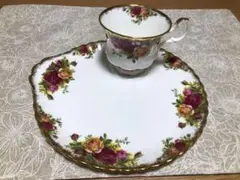 ロイヤルアルバート　オールドカントリーローズ　　スナックセット　カップ　プレート