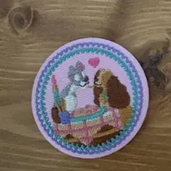 Disney刺繍缶バッジ　わんわん物語