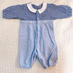 【ファミリア】ロンパース・カバーオール　ストライプ50-60センチ