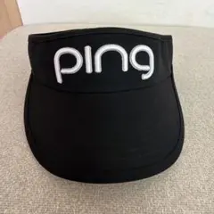 PING ゴルフ サンバイザー ブラックのサムネイル