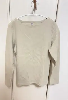 UNIQLO リブボートネックT（長袖)