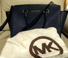 MICHAEL KORS ネイビー ショルダーバッグ 保存袋付き