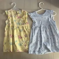 H&M キッズ ワンピース 2点セット ノースリーブ