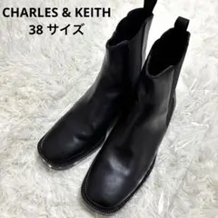 CHARLES & KEITH サイドゴアブーツ 38 24.5cm ブラック