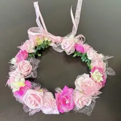 花かんむり　フラワークラウン ピンク系