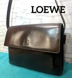 ロエベ LOEWE ショルダーバッグ アナグラム レザー 本革 ヴィンテージ