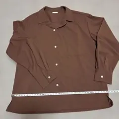 GUブラウン長袖シャツL
