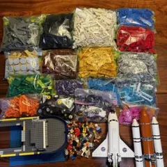 【レゴ 約5kg】引退品 色分け済み スペースシャトル・海底調査艇付き