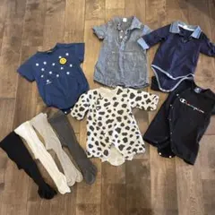 男の子夏生まれベビー/ロンパース等/まとめ売り【9点】