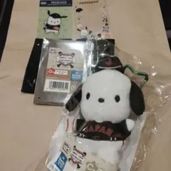 侍ジャパン サンリオ ポチャッコ C賞カラビナ付きマスコット D賞クリアカード