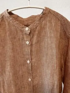 無印良品 リネン七分袖ブラウス