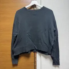 Ungrid ダークグレー クロップドトレーナー