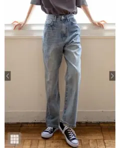 GRL ハイウエストストレートデニムパンツ[gm297]