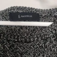 RAGEBLUE 五分袖 チュニック M 黒白ミックス レイジブルー